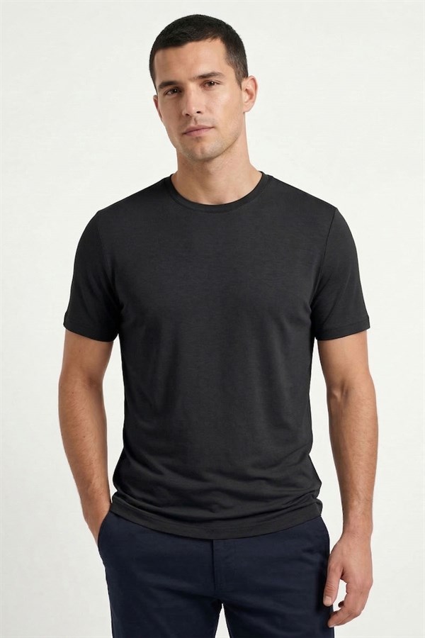 Erkek Füme Bambu T-Shirt