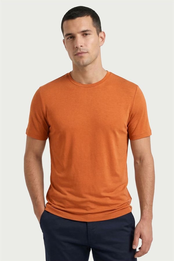 Erkek Bambu Turuncu T-Shirt