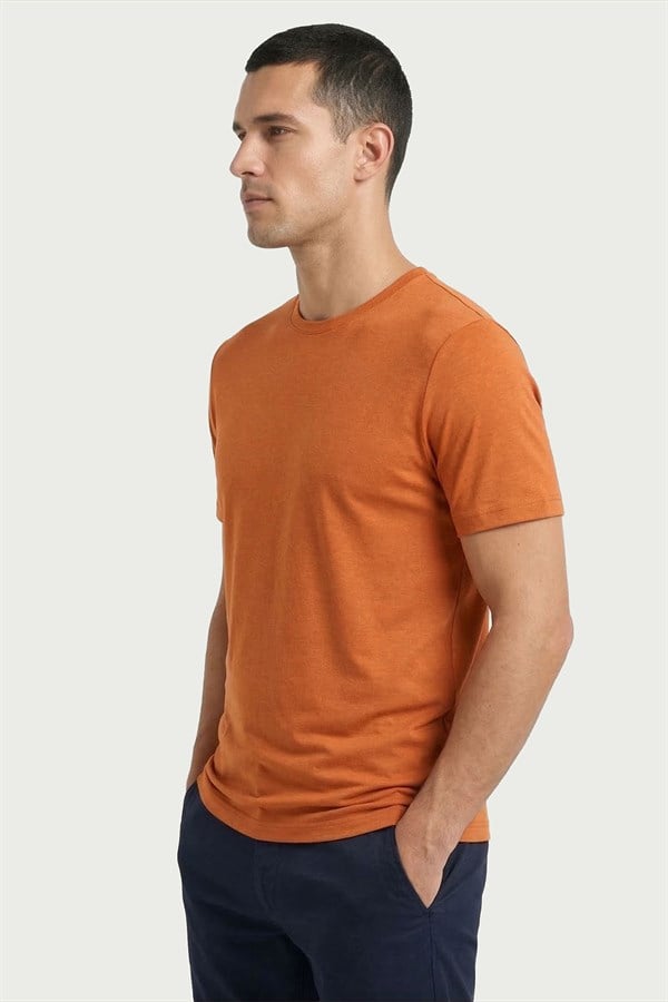 Erkek Bambu Turuncu T-Shirt