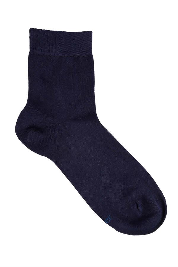 Erkek Lacivert Bambu Yarım Konç Çorap 6451