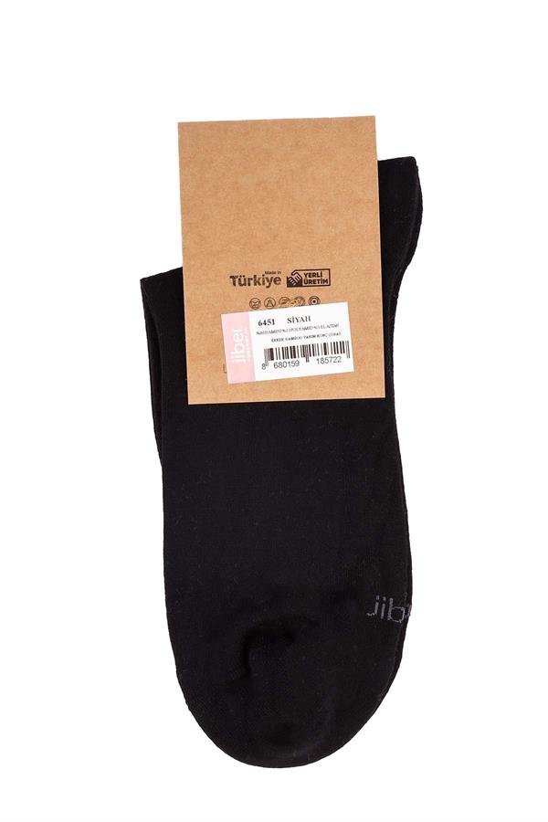 Erkek Bambu Yarım Konç Çorap 6451 SİYAH  JBR6451.000001