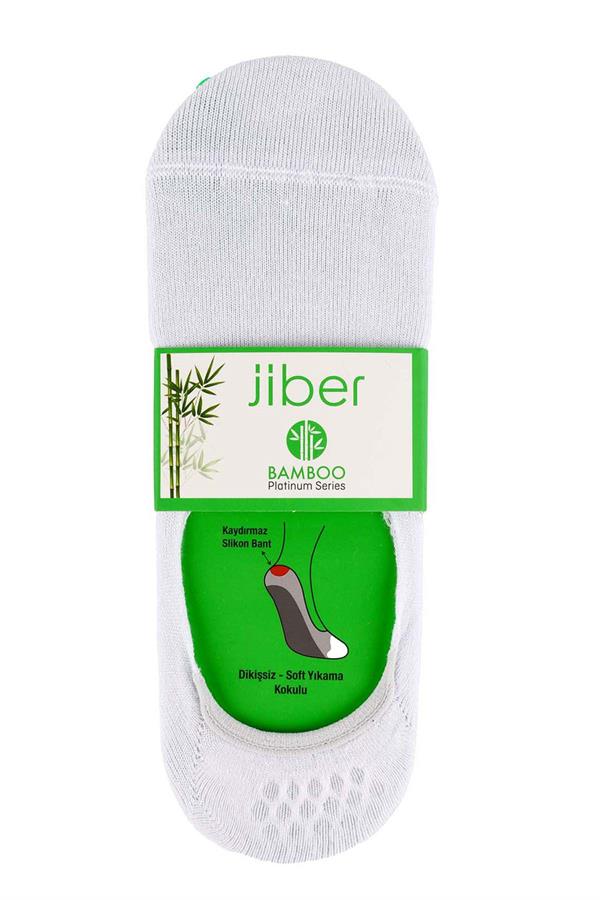 Erkek Beyaz Bambu Babet Çorap 7001