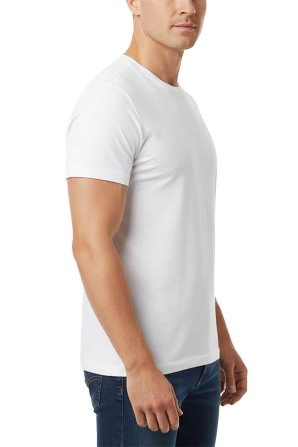 Erkek Bambu T-Shirt 334 BEYAZ  JBR334.0000001