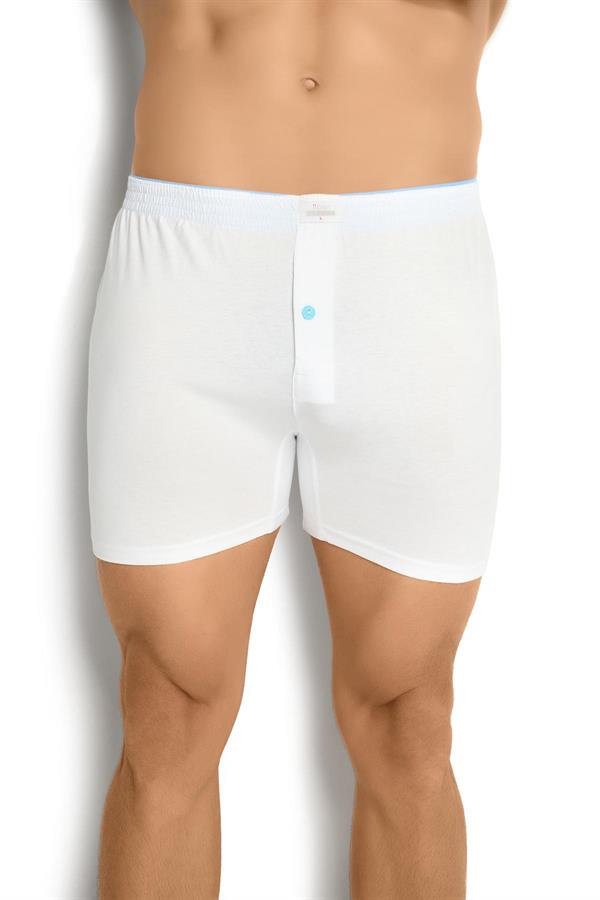 Mens White Cotton Towel Waistband Boxer – Pack of 6 – Model 127