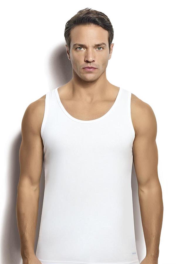 Erkek Beyaz Modal Pamuklu 2li Atlet 250