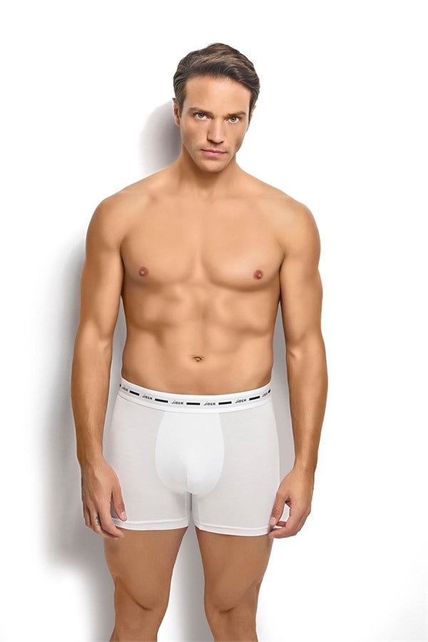 Erkek Beyaz Modal Pamuklu Boxer 