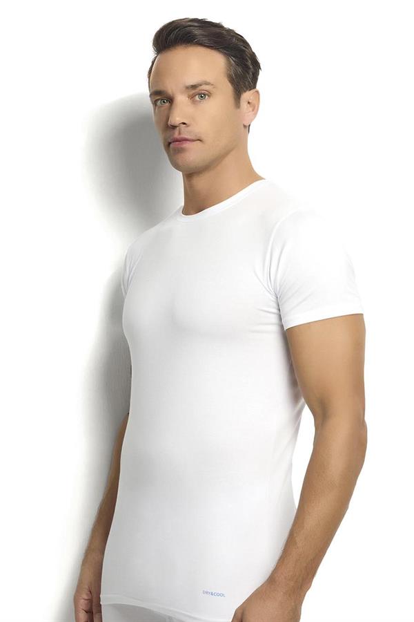 Erkek Beyaz Modal Pamuklu Sıfır Yaka 2li Fanila 251