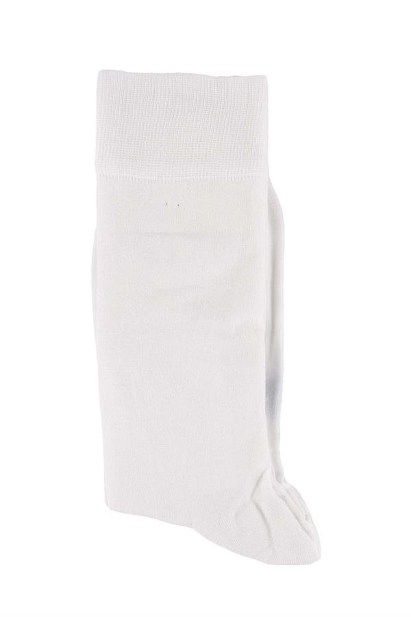 Erkek Beyaz Modal Uzun Çorap 5100