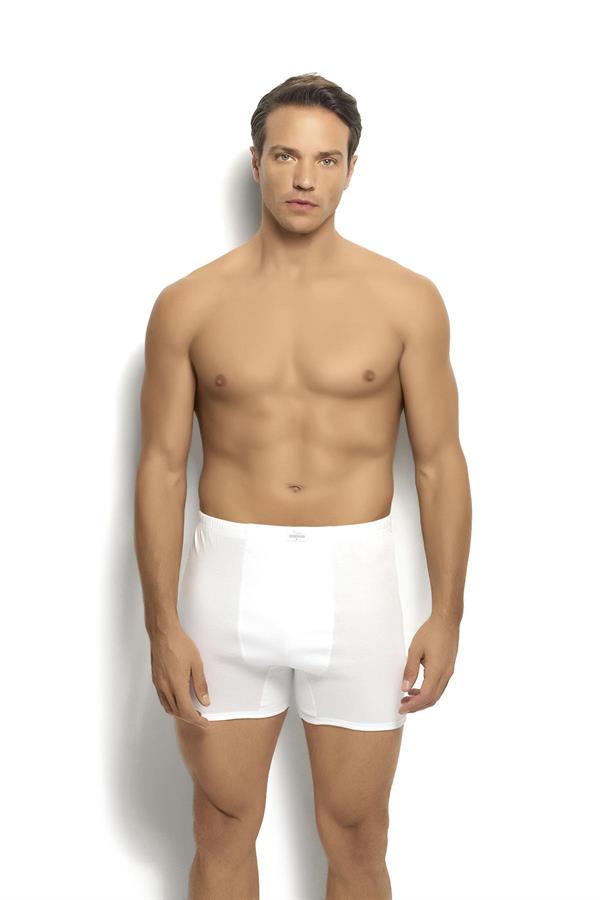 Erkek Paçalı Boxer Beyaz  JBR102.0001