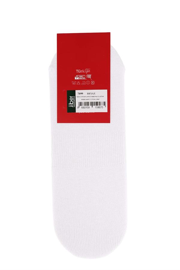 Erkek Beyaz Pamuklu Babet Çorap 7099