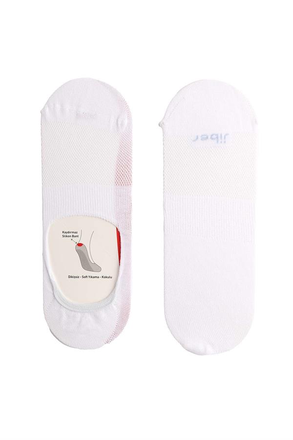 Erkek Beyaz Pamuklu  Babet Çorap 7108