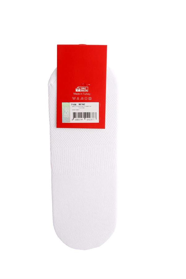 Erkek Beyaz Pamuklu  Babet Çorap 7108
