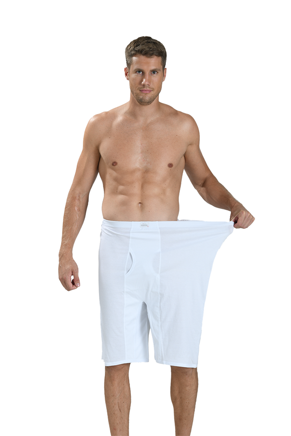 Erkek Beyaz Pamuklu Büyük Beden 3 Lü Boxer 182