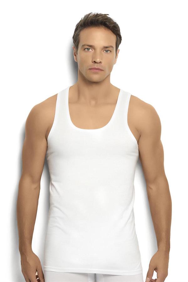 Erkek Beyaz Pamuklu Rambo Atlet 106