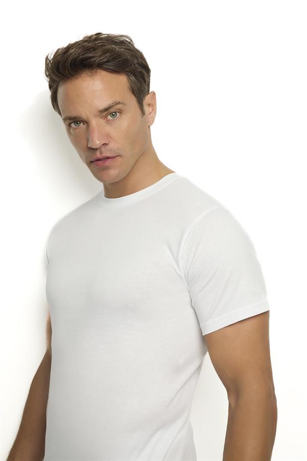 Erkek Beyaz Pamuklu Sıfır Yaka  Fanila 104