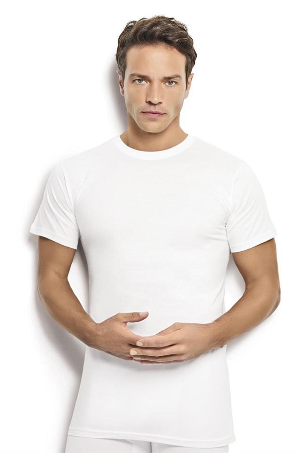 Erkek Beyaz Pamuklu Sıfır Yaka  Fanila 104