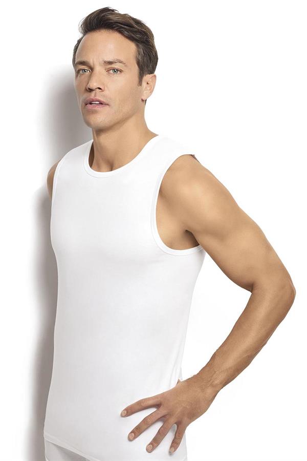 Erkek Beyaz Pamuklu Sıfır Yaka Fanila 126