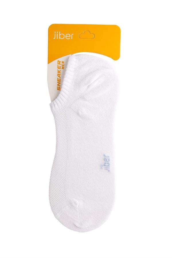 Erkek Beyaz Pamuklu  Sneaker Çorap 7701