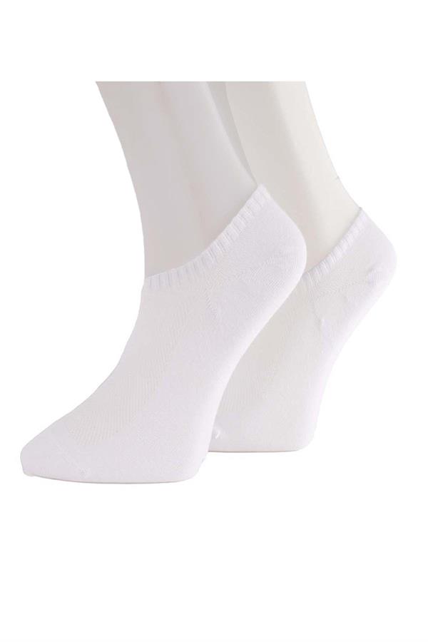 Erkek Beyaz Pamuklu  Sneaker Çorap 7701