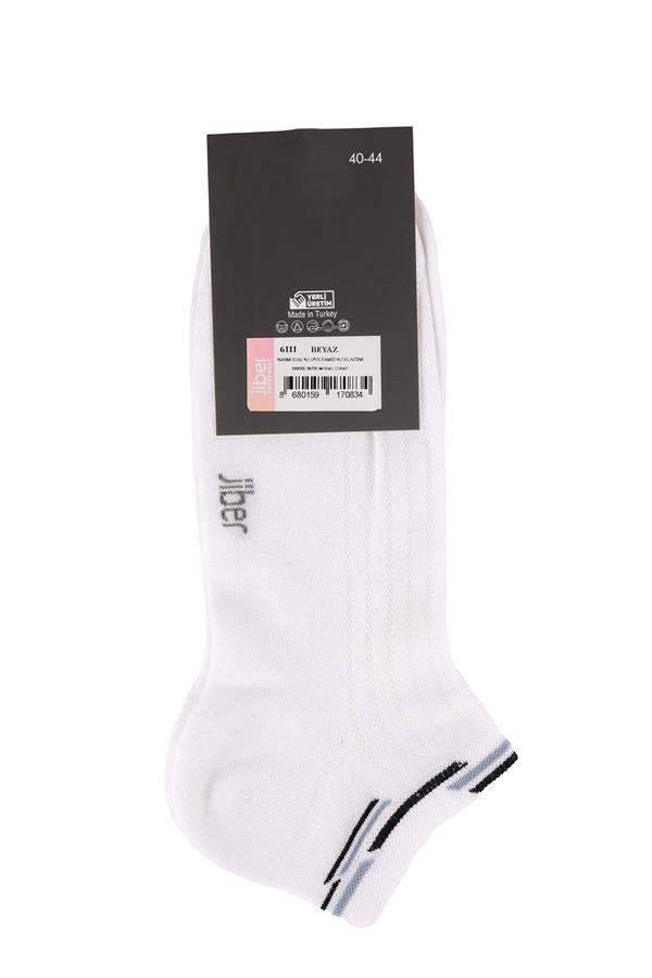 Erkek Beyaz Patik Modal Çorap 6111