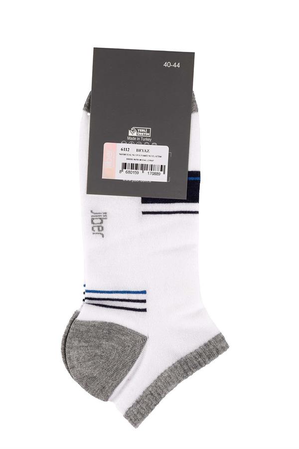 Erkek Beyaz Patik Modal Çorap 6112