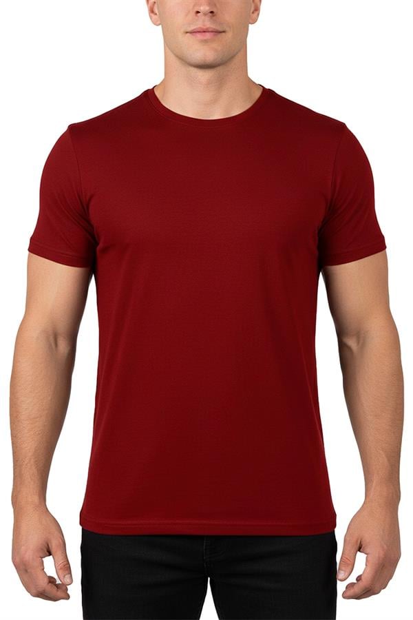 Erkek Bambu T-Shirt 334 Bordo  JBR334.0000001