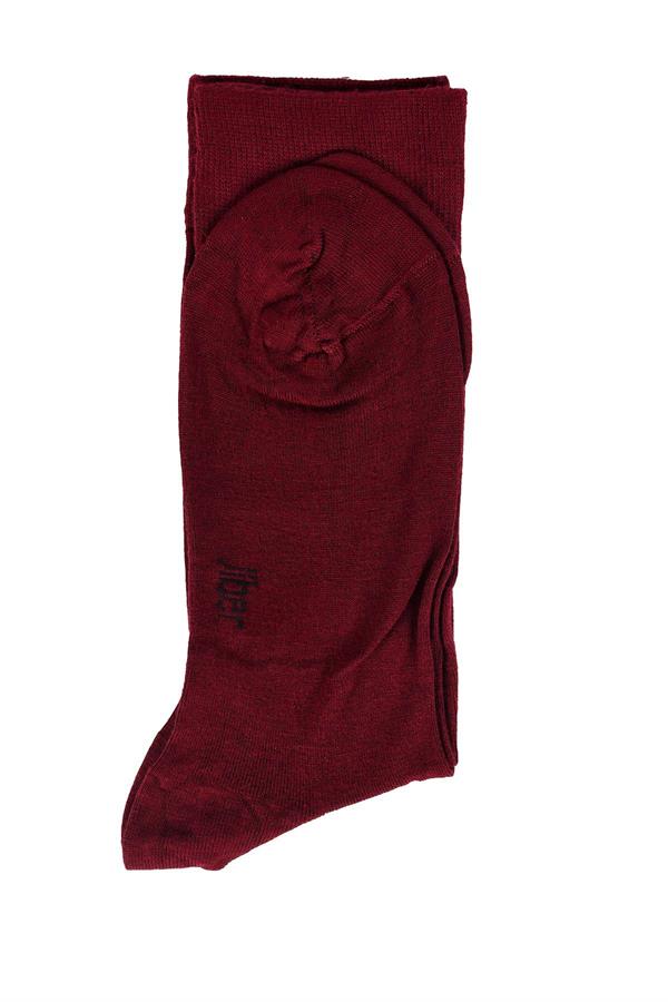 Erkek Bordo Bambu Uzun Çorap 5500