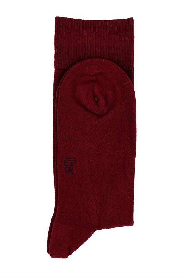 Erkek Bordo Likralı Modal Uzun Çorap 5200