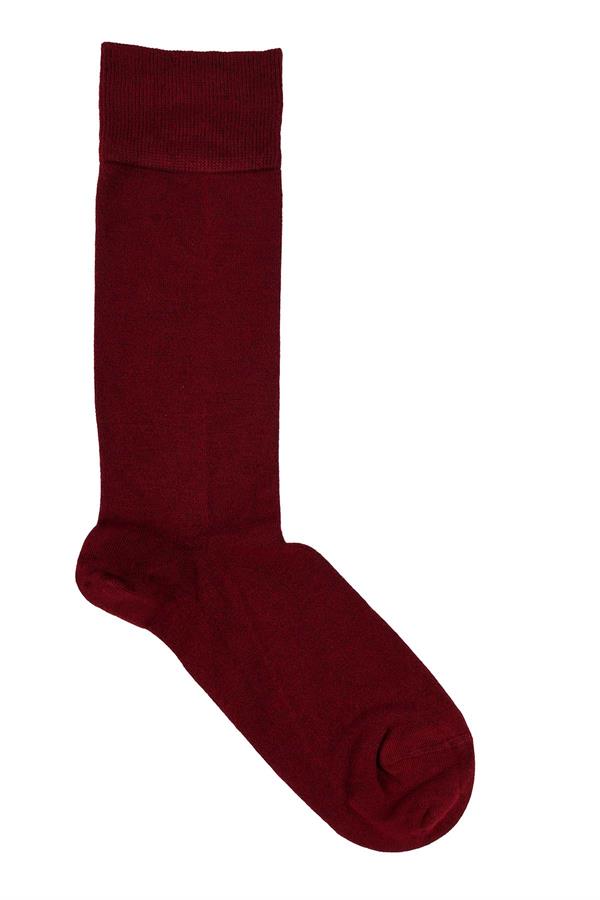 Erkek Bordo Likralı Modal Uzun Çorap 5200