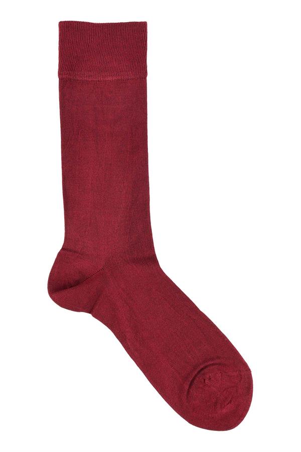 Erkek Bordo Modal Uzun Çorap 5100
