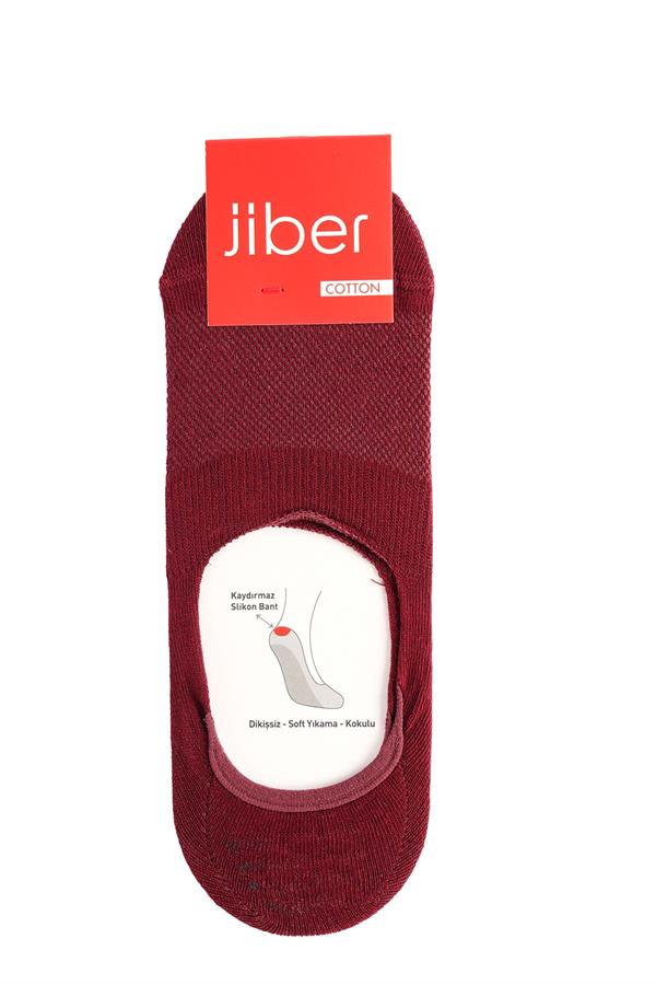 Erkek Bordo Pamuklu  Babet Çorap 7108
