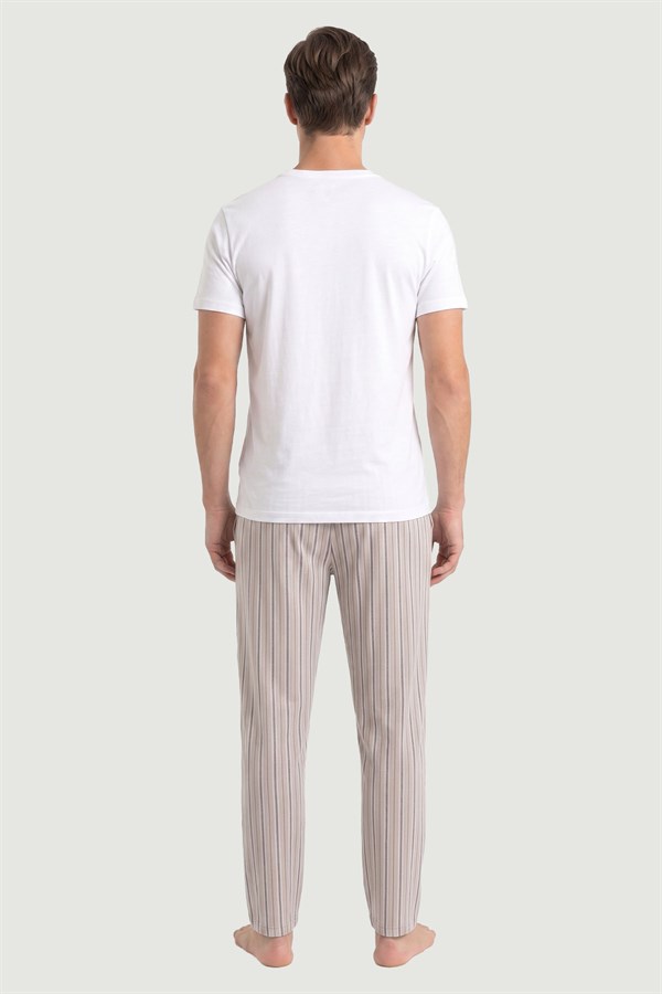 Erkek Desenli Modal Kumaş Tek Alt Pijama 2891 Desen10  JBR2891.000001