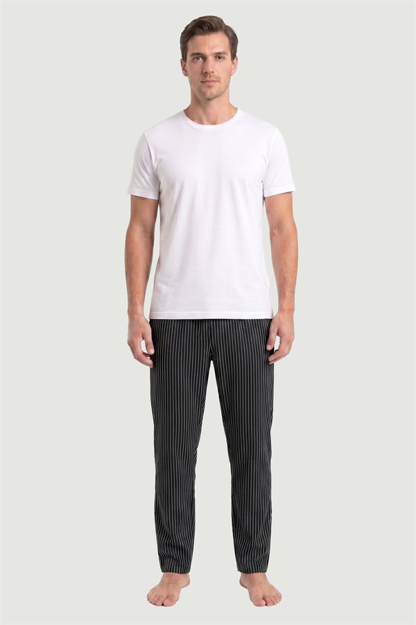 Erkek Desenli Modal Kumaş Tek Alt Pijama 2891 Desen5  JBR2891.000001