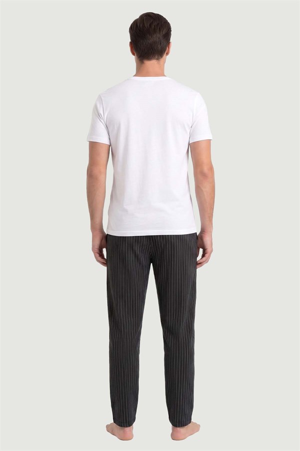 Erkek Desenli Modal Kumaş Tek Alt Pijama 2891 Desen5  JBR2891.000001
