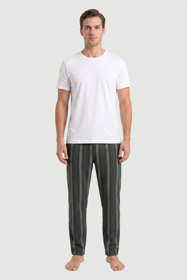 Erkek Desenli Modal Kumaş Tek Alt Pijama 2891 Desen9  JBR2891.000001