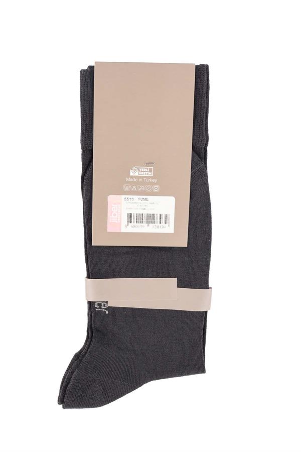 Erkek Füme Bambu Uzun Çorap 5519