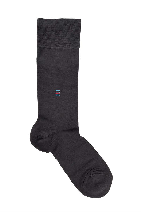 Erkek Füme Bambu Uzun Çorap 5519