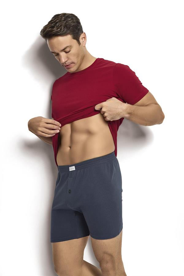 Mens Anthracite Cotton Towel Waistband Boxer – Pack of 6 – Model 127