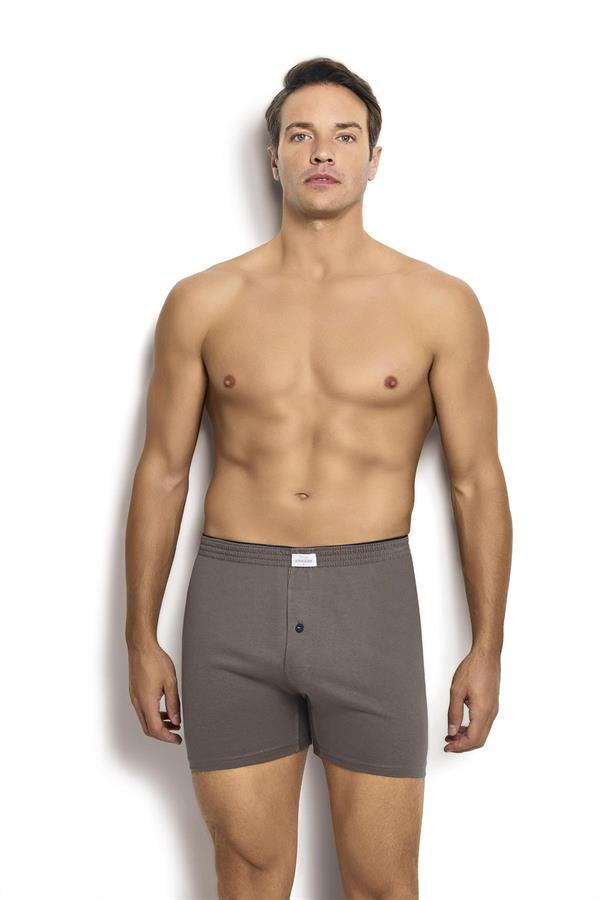 Mens Grey Cotton Towel Waistband Boxer – Pack of 6 – Model 127