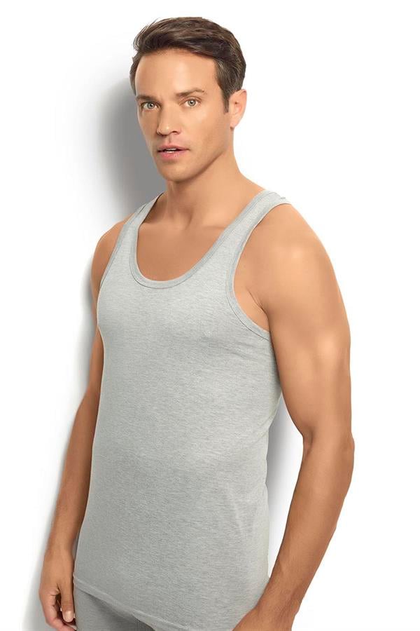 Erkek Gri Melanj Pamuklu Rambo Atlet 113