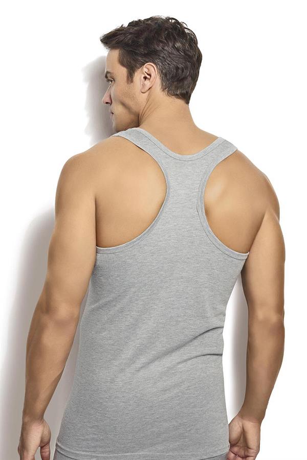 Erkek Gri Melanj Pamuklu Rambo Atlet 113