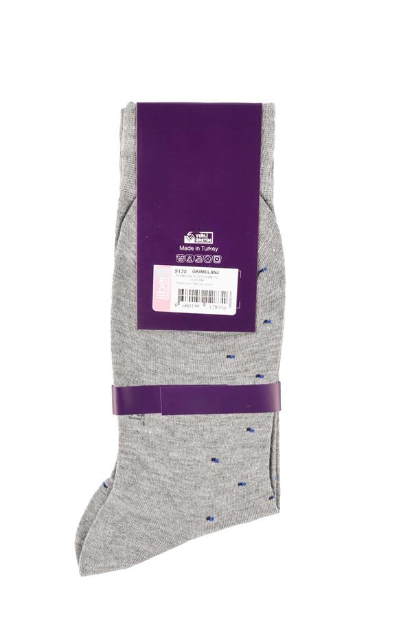 Erkek Gri Modal Uzun Çorap 5120