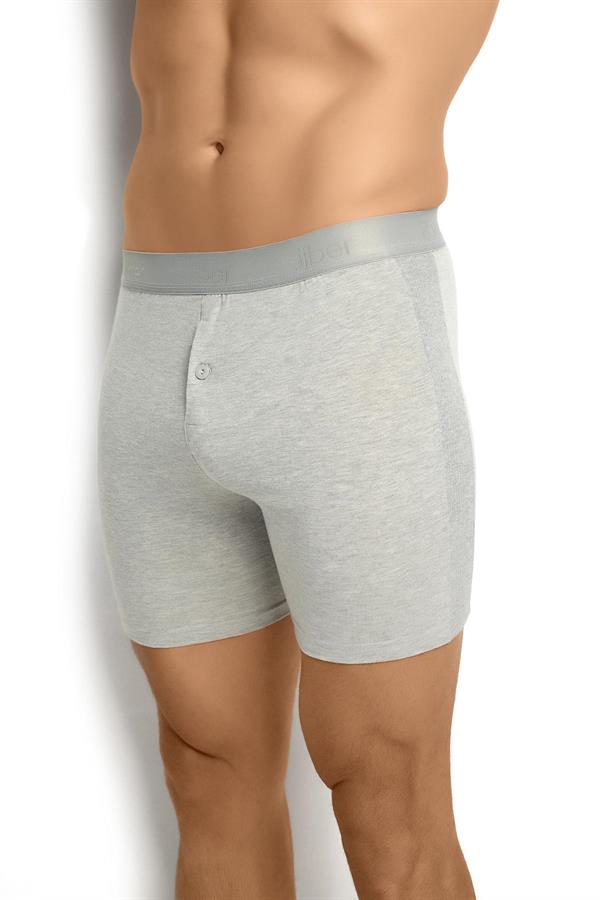 Erkek Gri Pamuklu Likralı Boxer 125