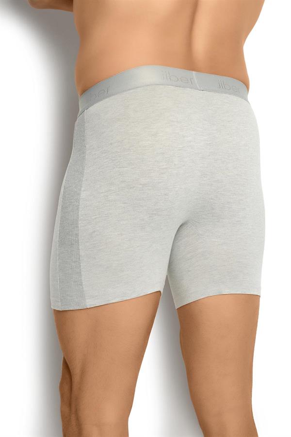 Erkek Gri Pamuklu Likralı Boxer 125