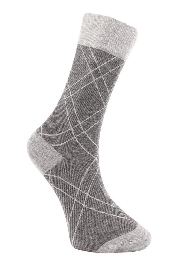 Erkek Modal Likralı Soket Çorap 5221 GRİMELANJ  JBR5221.000001