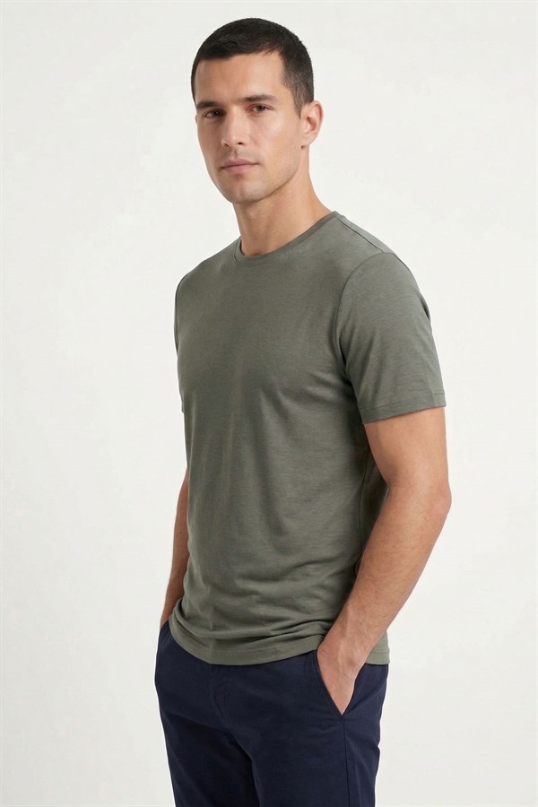 Erkek Bambu T-Shirt 334 Haki  JBR334.0000001