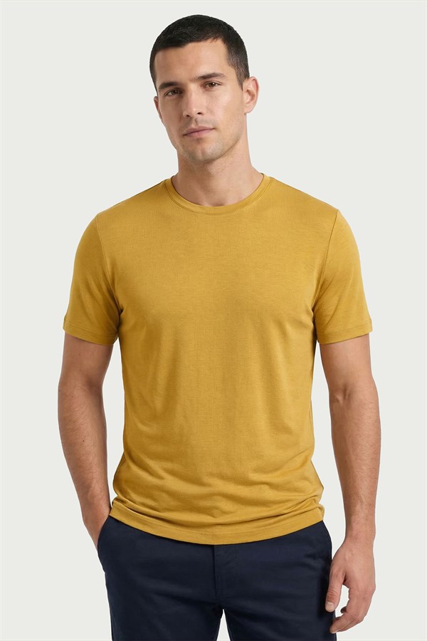 Erkek Bambu T-Shirt 334 Hardal  JBR334.0000001