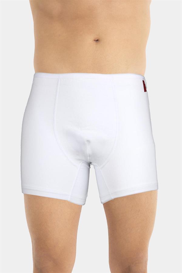 Erkek İnce Latikli Penye Modal Boxer 286 BEYAZ  JBR286.0000001
