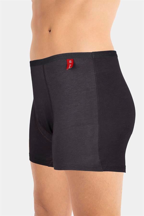 Erkek İnce Latikli Penye Modal Boxer 286 Füme  JBR286.0000001