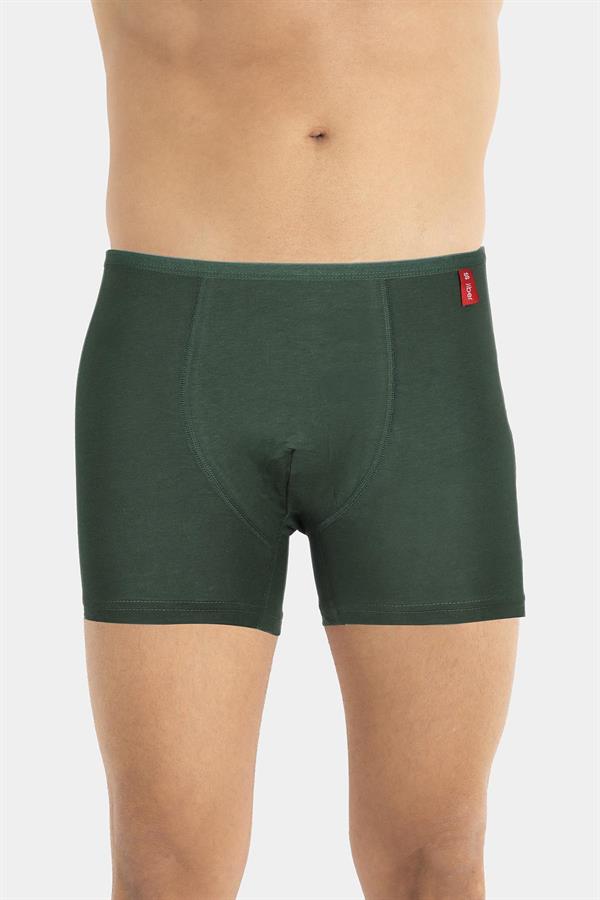 Erkek İnce Latikli Penye Modal Boxer 286 Koyu Yeşil  JBR286.0000001